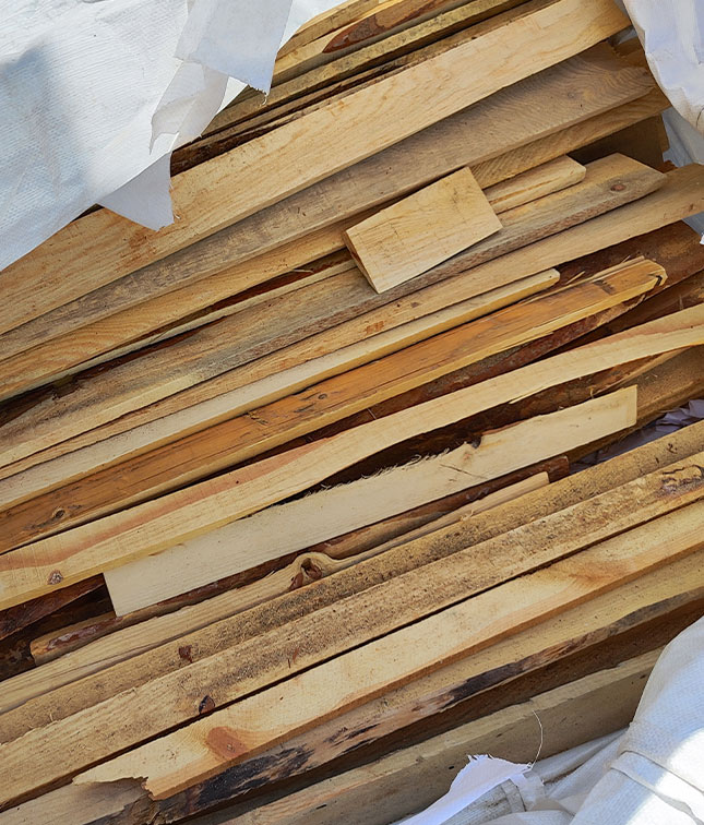 Wood slabs from sawmills ready for further processing